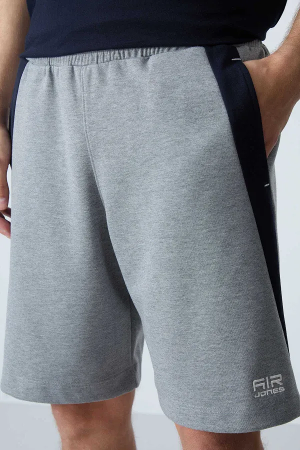 Tommylife Toptan Comfort Fit Basic Erkek Şort 81280 Gri Melanj