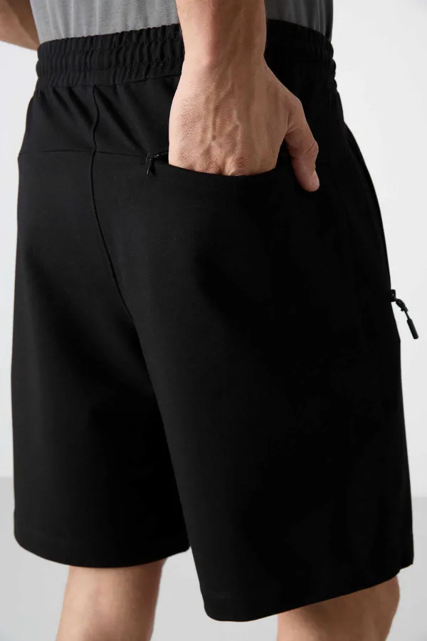 Tommylife Wholesale Standard Fit Basic Men's Shorts 81136 Black