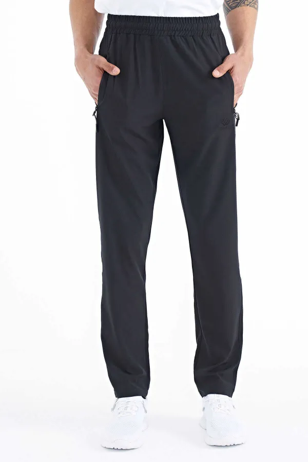 Bas de survêtement Tommylife pour homme, coupe classique, coupe standard, trois poches, 84768, noir