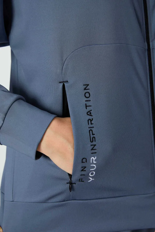 Survêtement à capuche pour femme Tommylife, modèle standard, vente en gros, 95306, pétrole