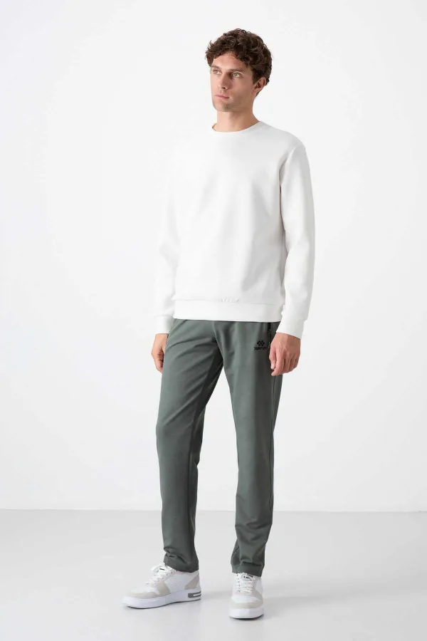 0489 Chemisier en maille à col licou - Biscuit