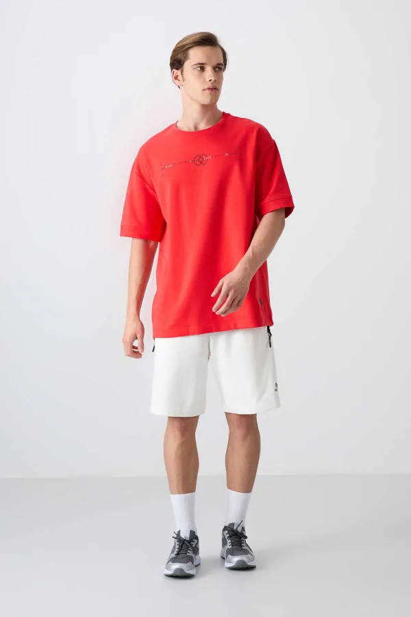 Tommylife Toptan O Yaka Oversize Baskılı Erkek T-Shirt 88323 Fiesta