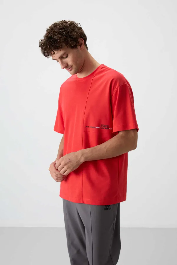 Tommylife Toptan O Yaka Oversize Baskılı Erkek T-Shirt 88370 Fiesta