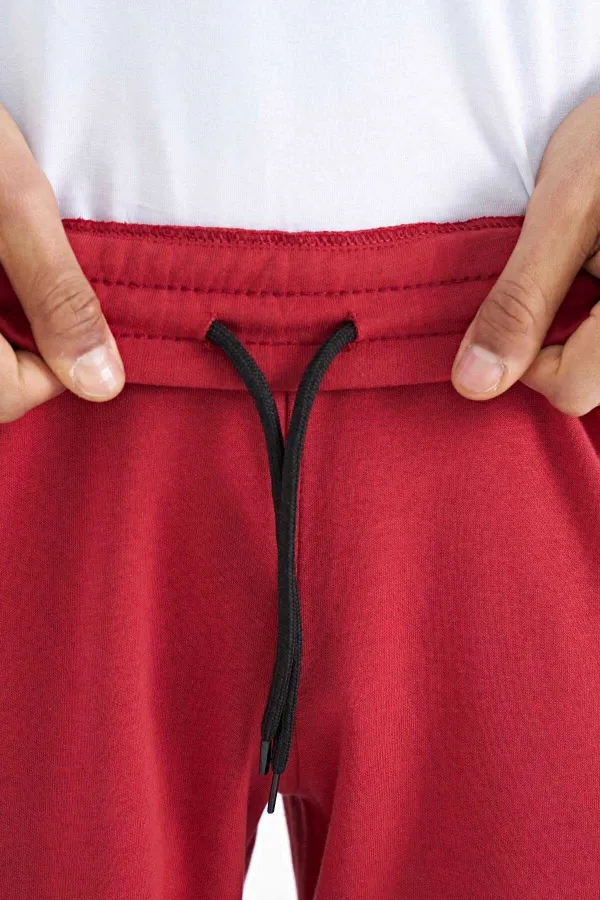 Tommylife Toptan Ryan Standart Kalıp Basic Erkek Şort 81239 Kırmızı