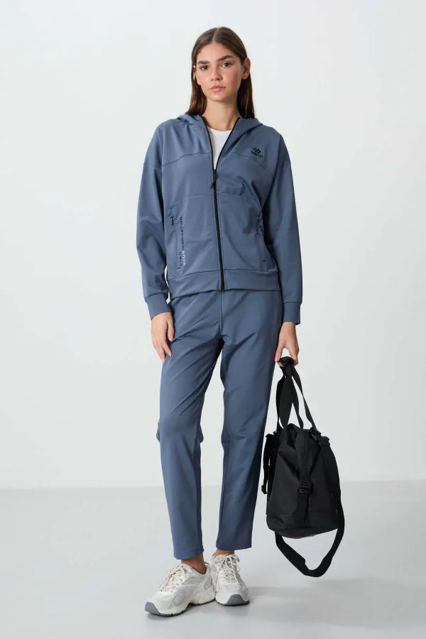 Survêtement à capuche pour femme Tommylife, modèle standard, vente en gros, 95306, pétrole