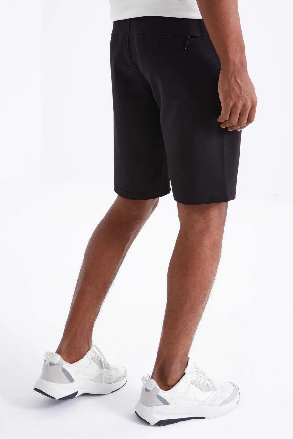 Short basique pour homme Tommylife, noir, à lacets, coupe standard - 81212