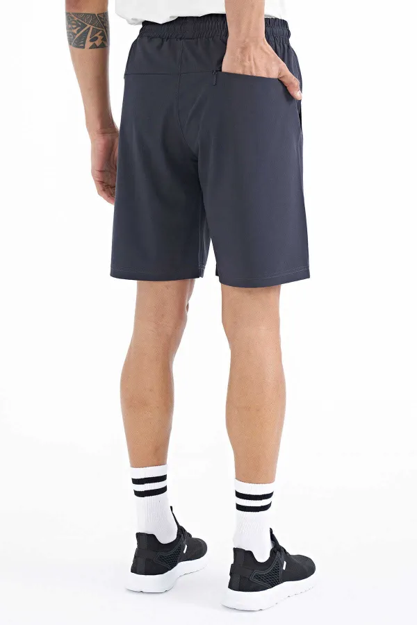 Tommylife Toptan Antrasit Yan Cep Detaylı Lastikli Erkek Şort - 81238