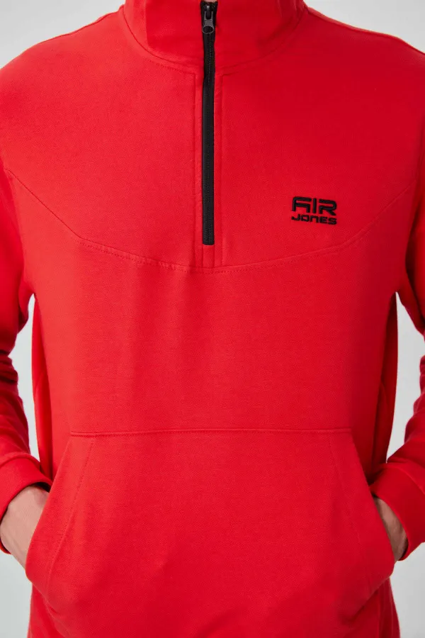 Tommylife Toptan Herbert Standart Kalıp Dik Yaka Erkek Eşofman Takım 85233 Fiesta - Siyah