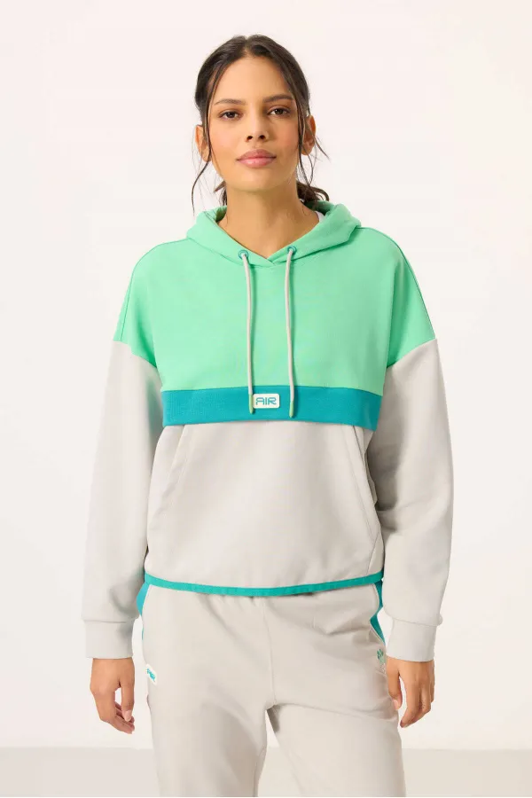 Survêtement à capuche Tommylife pour femme, color block, en gros - 95327