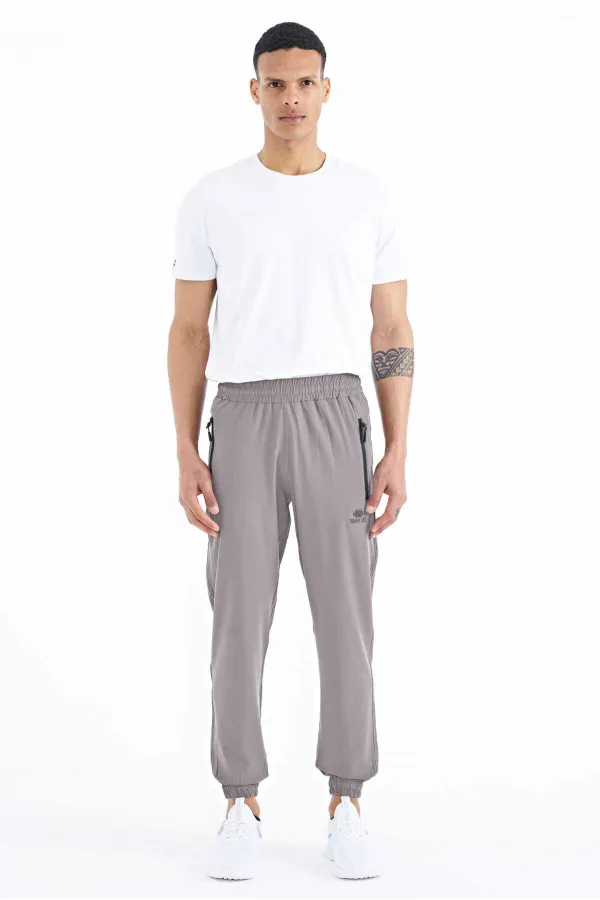 Pantalon de survêtement basique pour homme Tommylife Wholesale avec poches, cordon de serrage, coupe confortable et ourlet élastiqué - 84826
