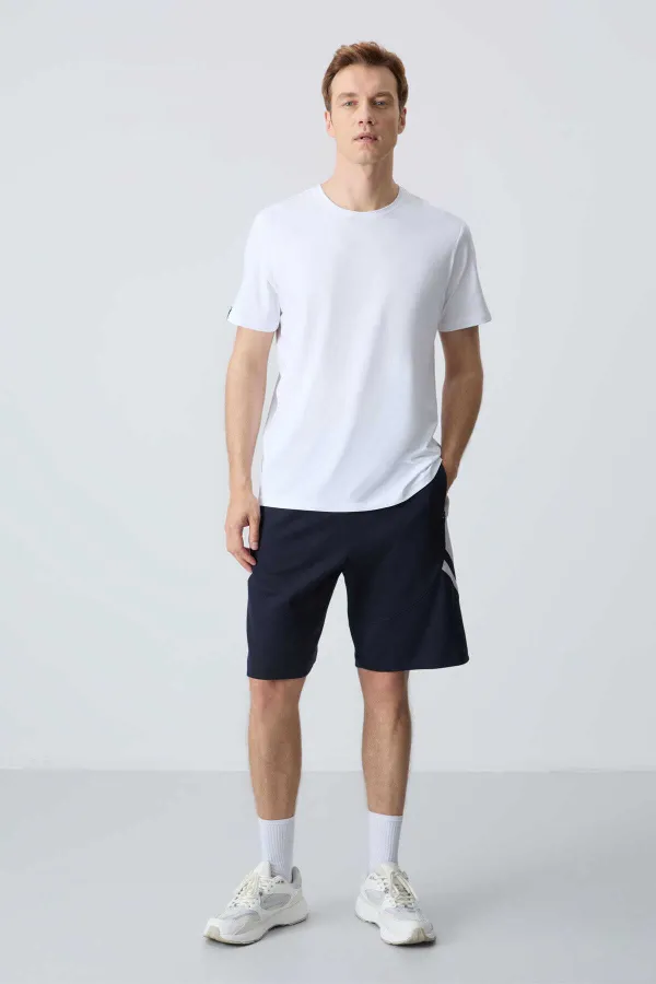 Short basique confort Tommylife pour homme, modèle 81281, bleu marine