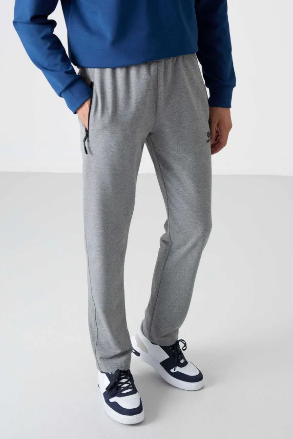 Bas de survêtement Tommylife Slim Fit Classic Leg pour homme, vente en gros, 84671, gris chiné