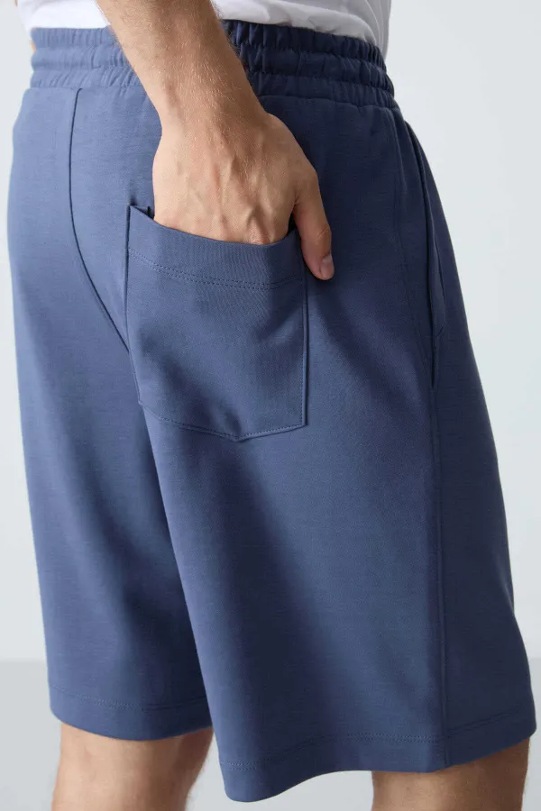 Tommylife Wholesale Comfort Fit Basic Men's Shorts 81275 Petrol