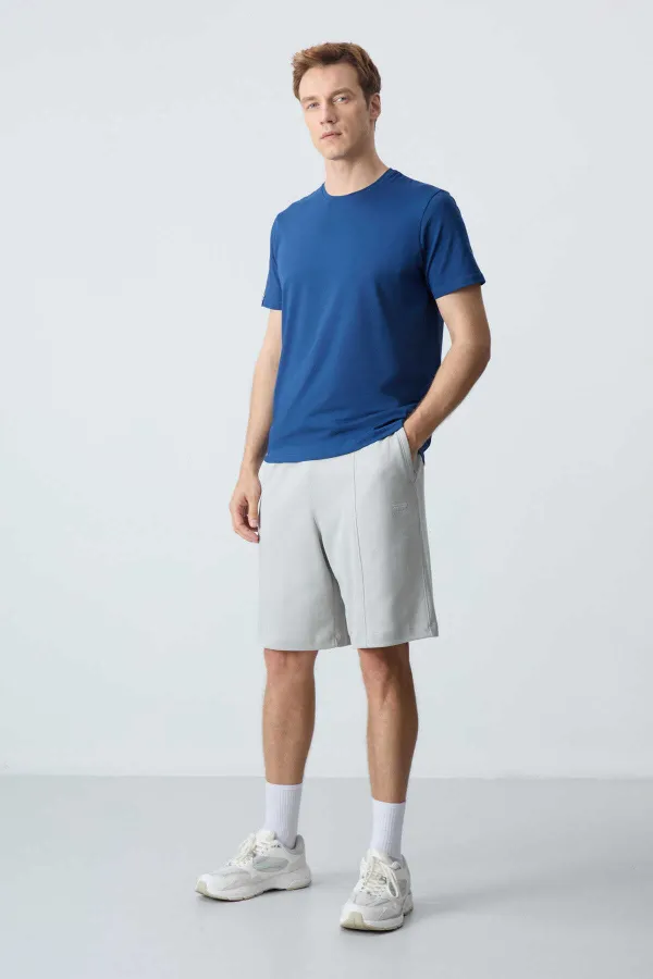 Tommylife Wholesale Comfort Fit Basic Men's Shorts 81277 Stone