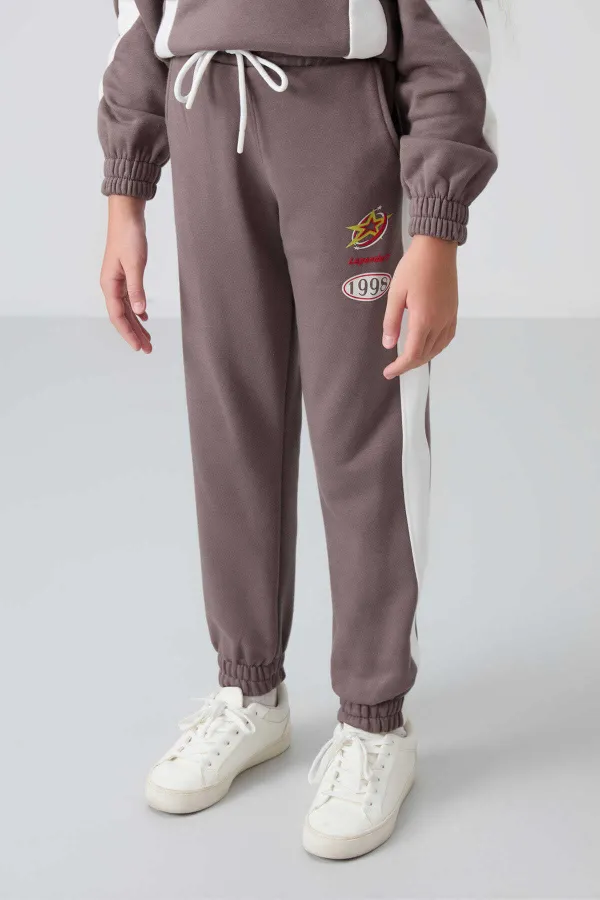 Ensemble de survêtement à capuche oversize pour filles Tommylife (7-15 ans), marron, référence 75166