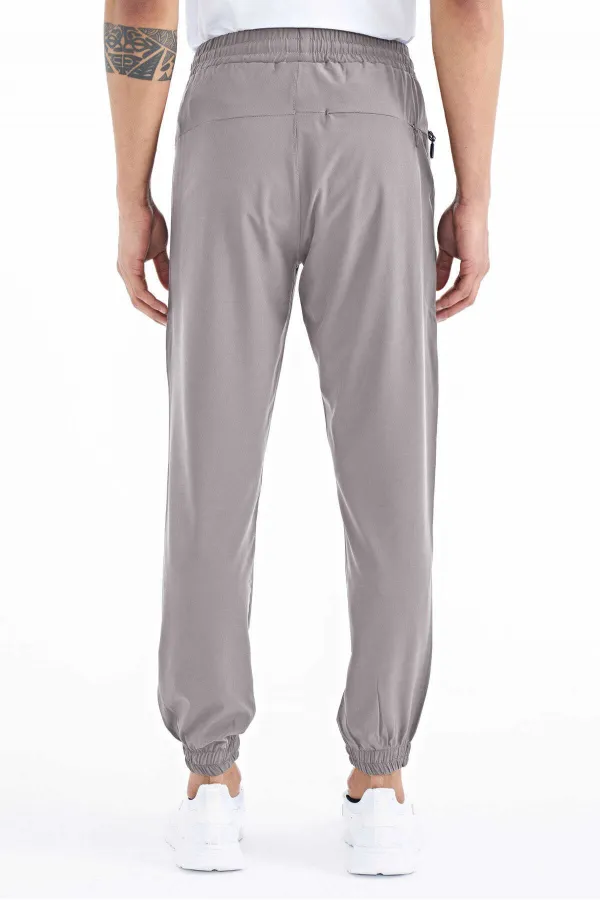 Pantalon de survêtement basique pour homme Tommylife Wholesale avec poches, cordon de serrage, coupe confortable et ourlet élastiqué - 84826