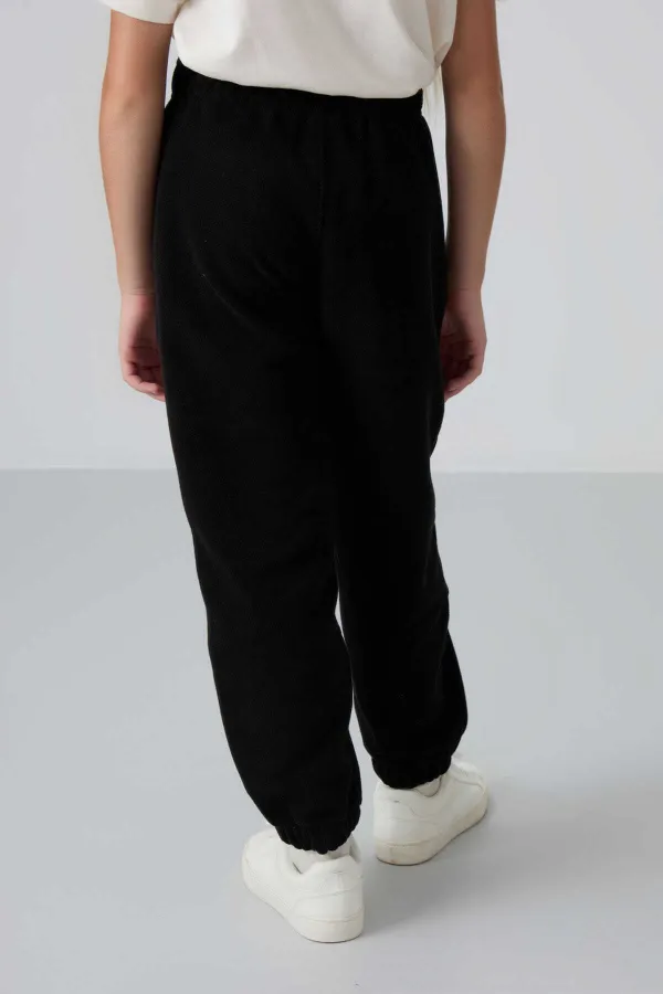 Pantalon de jogging Tommylife Wholesale pour filles de 7 à 15 ans, coupe standard, référence 75155, noir