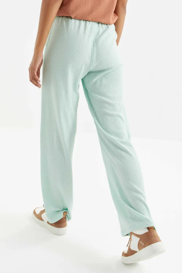 Pantalon de survêtement Tommylife Wholesale Aqua Green Classic Leg à taille élastiquée avec cordon de serrage - 94619