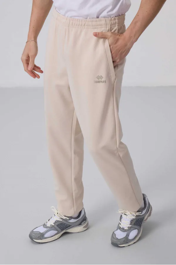 Tommylife Toptan Yüzeyi Dokulu Rahat Form Erkek Eşofman Takım 85273 Bej