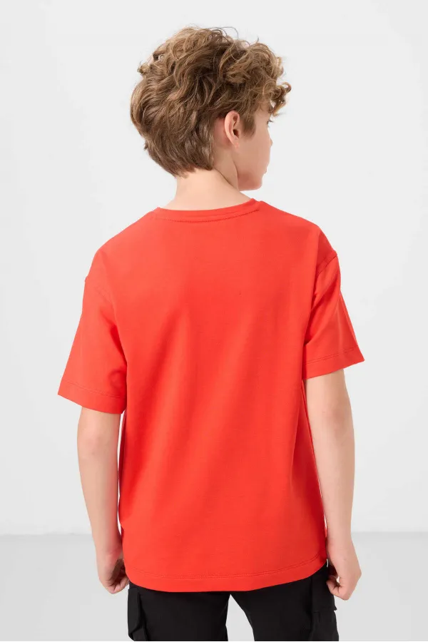 T-shirt basique oversize en coton doux texturé Tommylife pour garçon, référence 11297 Fiesta