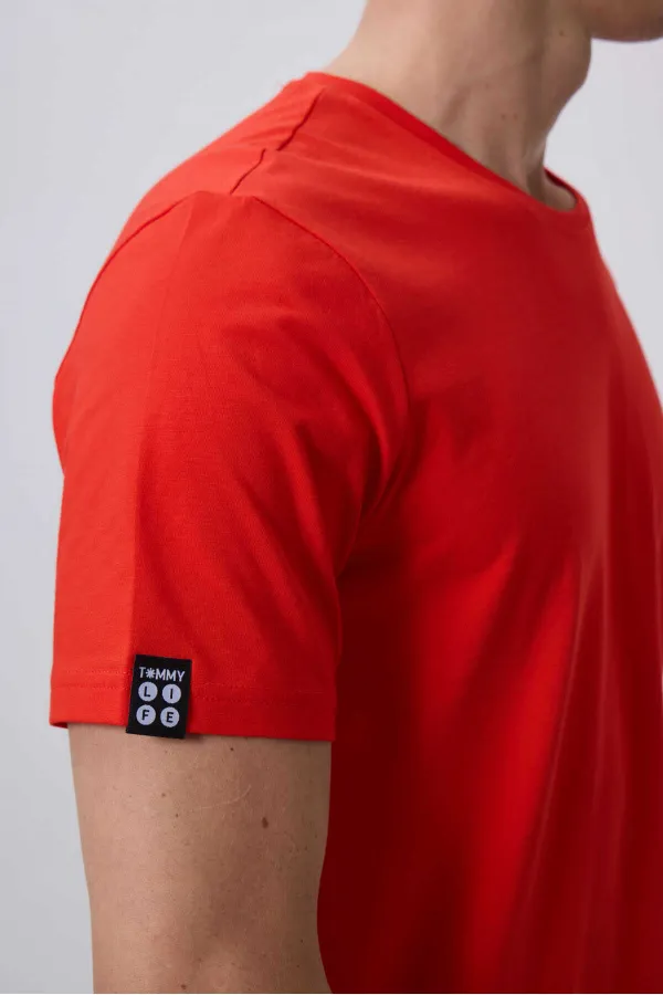 T-shirt basique Tommylife à col rond et coupe standard pour homme, référence 87911 Fiesta