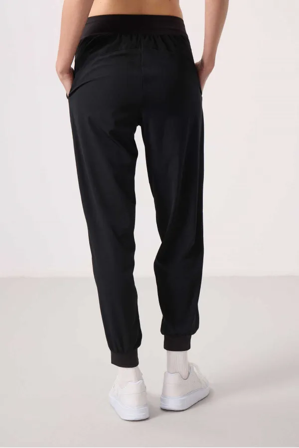 Pantalon Tommylife Wholesale en polyester, coupe standard, à poches, pour femme - 94677 Noir