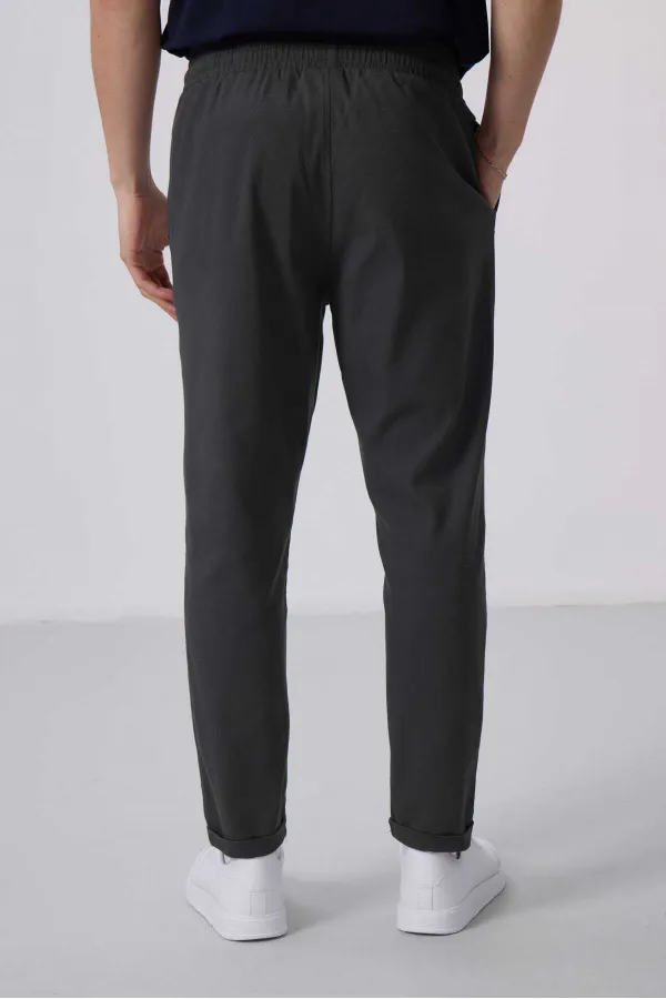 Pantalon chino extensible léger tissé coupe standard Tommylife Wholesale 82175 Anthracite
