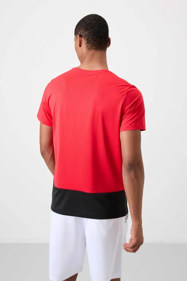 Tommylife Wholesale Crew Neck Standard Fit Active Sport Men's T-Shirt 88383 Red