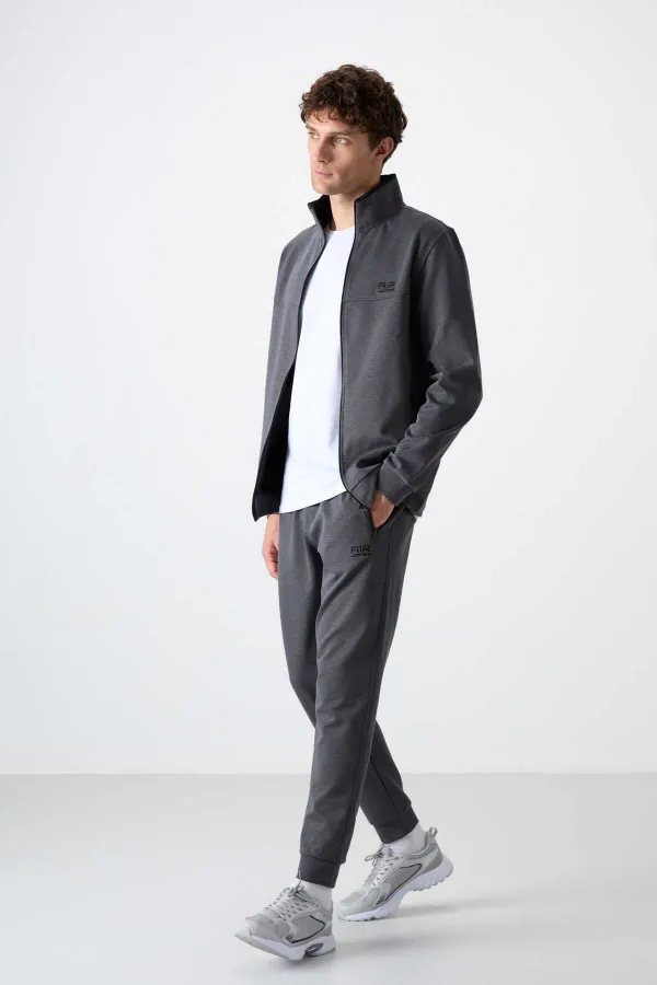 Ensemble de survêtement pour homme Tommylife Wholesale Hugo Relaxed Fit Jogger 85198 Gris foncé