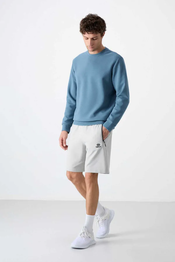 Short basique Tommylife pour homme, coupe standard, référence 81136, couleur pierre.