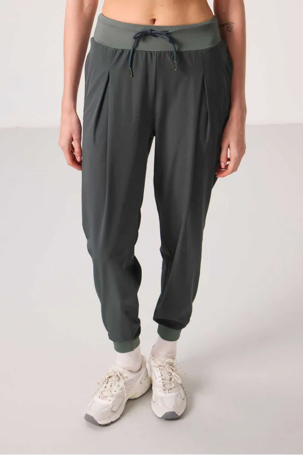 Pantalon femme coupe standard en polyester Tommylife en gros - 94677 kaki