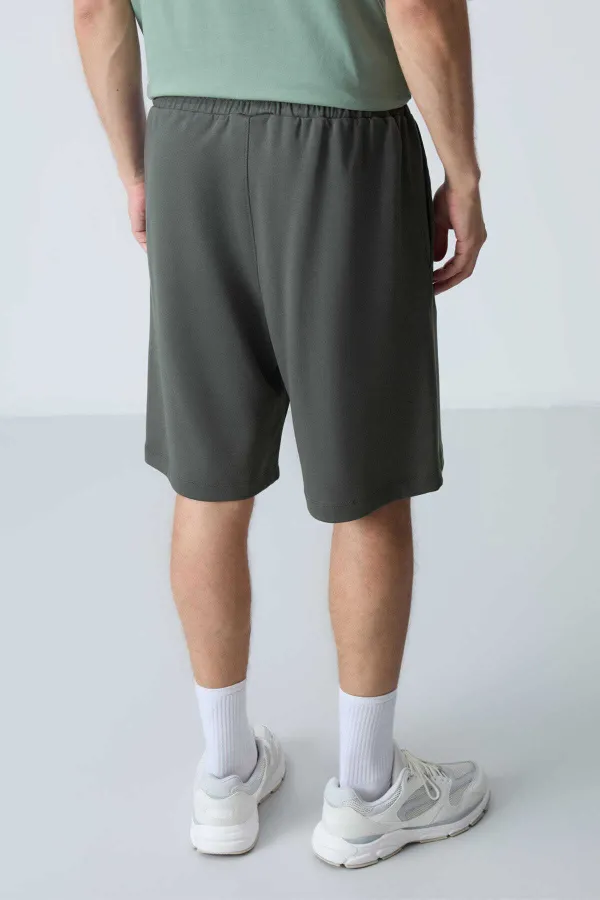Tommylife Toptan Comfort Fit Basic Erkek Şort 81277 Haki