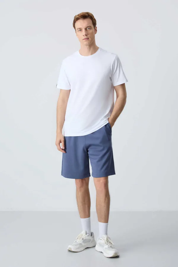 Tommylife Wholesale Comfort Fit Basic Men's Shorts 81275 Petrol