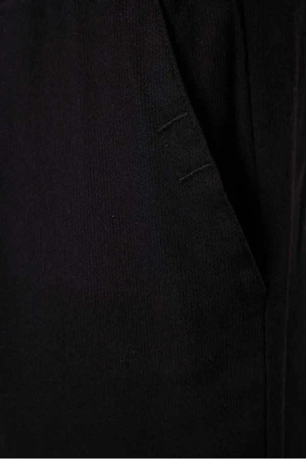 Pantalon chino extensible léger tissé coupe standard Tommylife Wholesale pour homme 82176 Noir