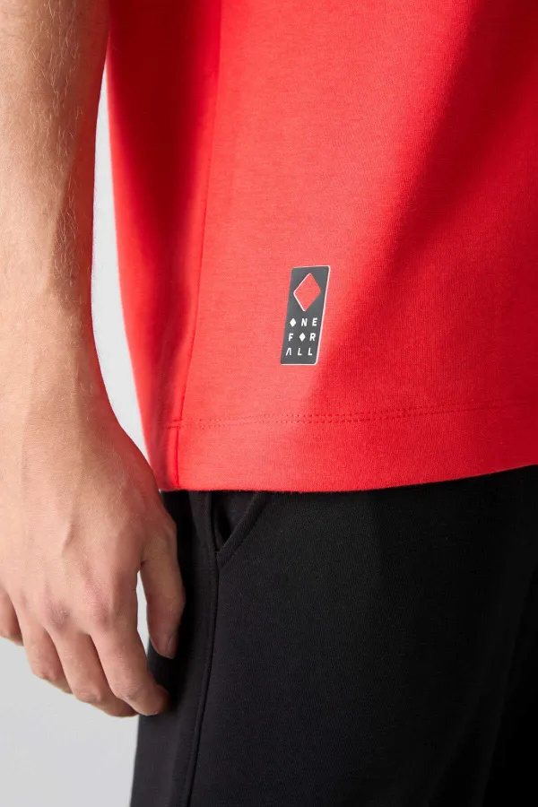 Tommylife Wholesale Crew Neck Oversize Printed Men's T-Shirt 88325 Fiesta