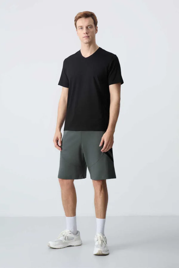 Short basique confort Tommylife pour homme, modèle 81281, kaki