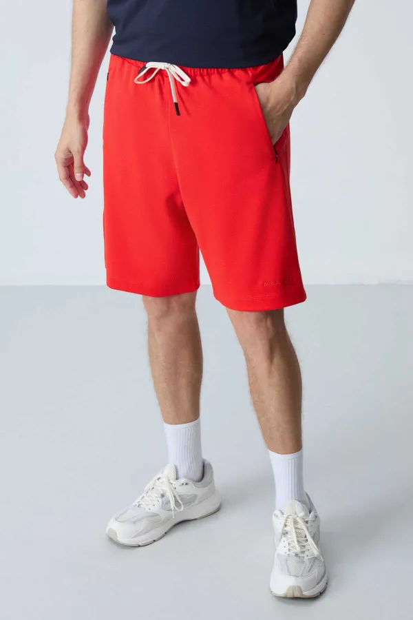 Tommylife Toptan Comfort Fit Basic Erkek Şort 81276 Fiesta