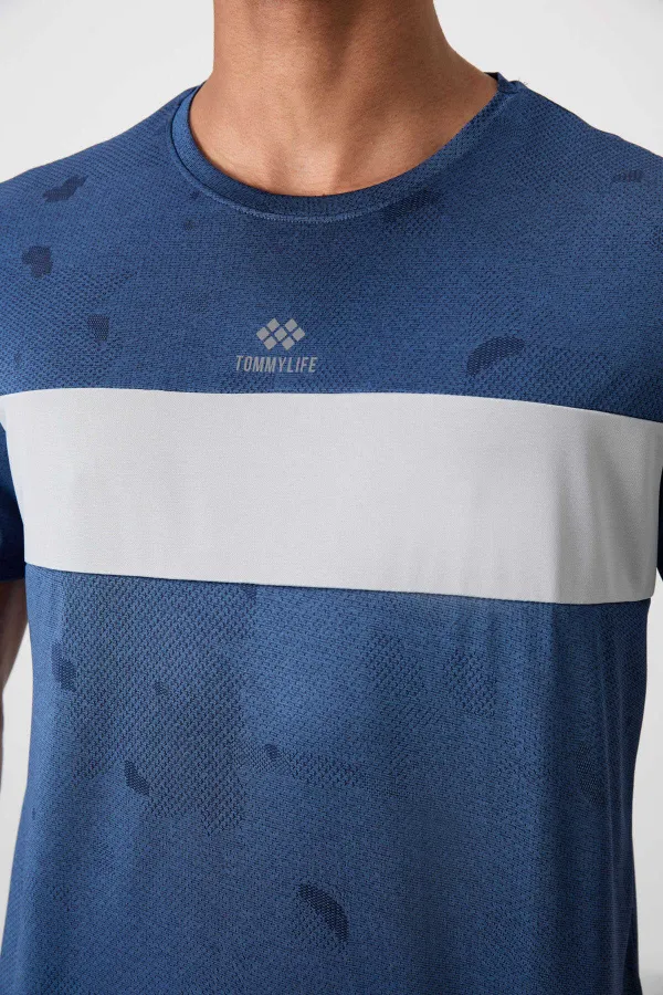 Tommylife Toptan O Yaka Standart Kalıp Aktif Spor Erkek T-Shirt 88398 Parlament