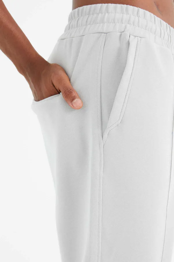 Tommylife Toptan Taş Bağcıklı Ön Dikiş Detaylı Standart Kalıp Erkek Eşofman Alt - 84994