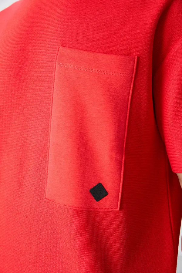 Tommylife Toptan O Yaka Oversize Basic Erkek T-Shirt 88341 Fiesta