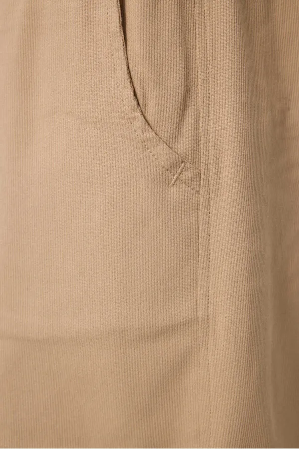 Short chino extensible léger, coupe standard, tissé, Tommylife Wholesale, beige foncé, référence 81289