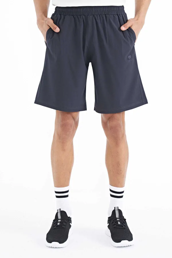 Tommylife Toptan Antrasit Yan Cep Detaylı Lastikli Erkek Şort - 81238