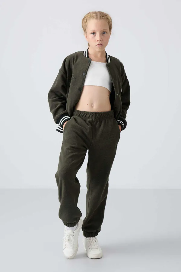 Pantalon de jogging Tommylife Wholesale pour filles de 7 à 15 ans, coupe standard, référence 75155, kaki