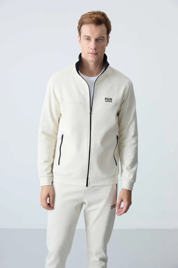 Tommylife Toptan Hugo Rahat Kalıp Jogger Erkek Eşofman Takım 85198 Bej