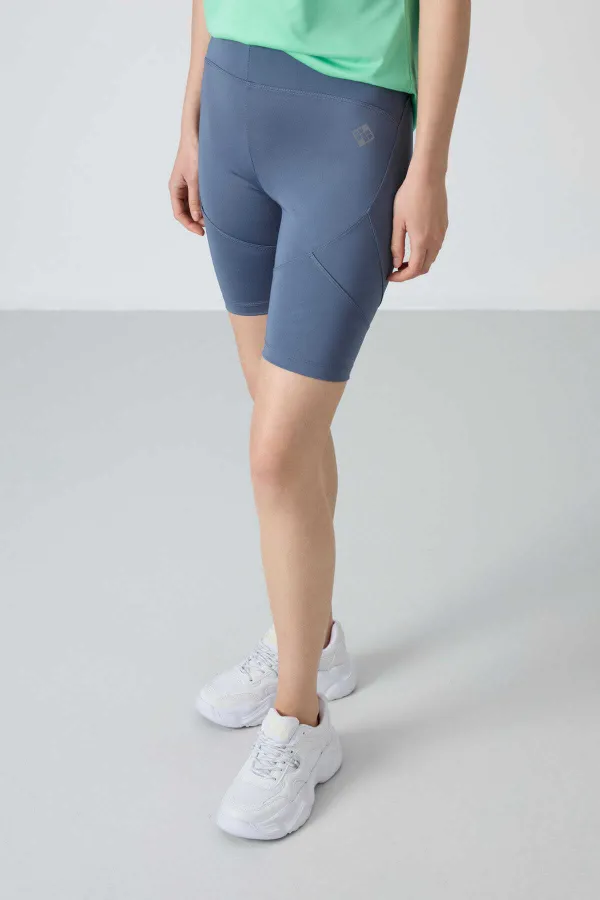 Tommylife Wholesale High Waist Biker Women's Leggings 91013 Petrol