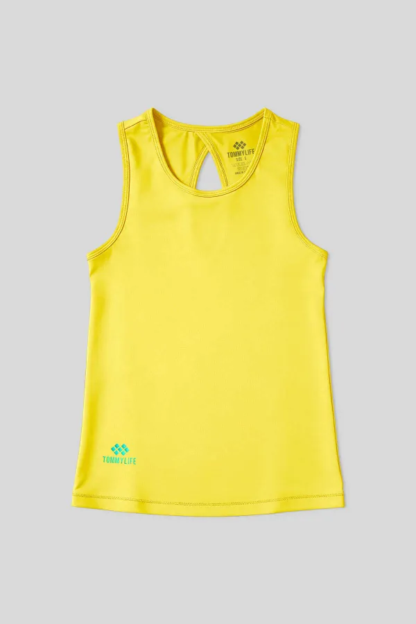 Débardeur de sport femme Tommylife Wholesale Lemon, coupe standard, dos croisé - 97296
