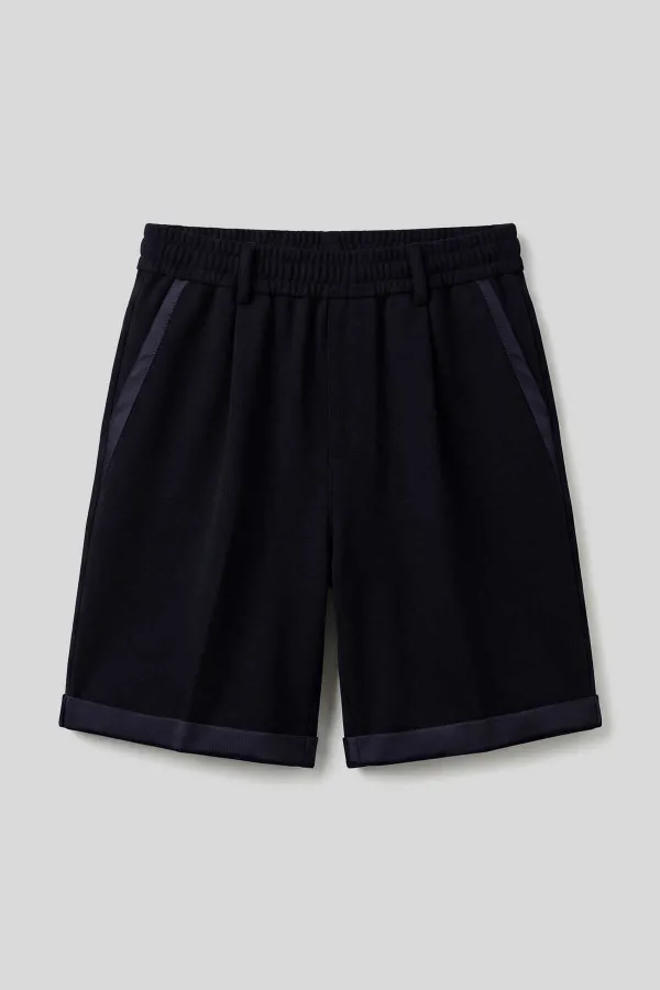 Short basique oversize bleu marine Tommylife pour homme avec ceinture - 81285