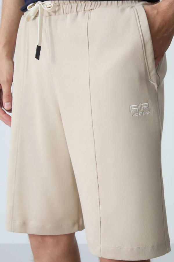 Tommylife Wholesale Comfort Fit Basic Men's Shorts 81277 Beige