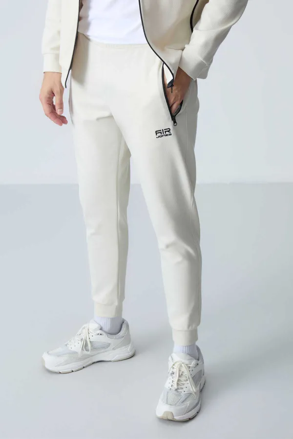 Tommylife Toptan Hugo Rahat Kalıp Jogger Erkek Eşofman Takım 85198 Bej