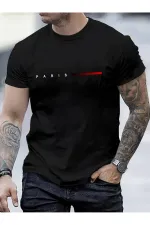 Unisex Oversize Fit Crew Neck Creative Text Printed T-Shirt